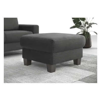 Home affaire Polsterhocker "Summer" inkl. Stauraum, Cord-Bezug, wengefarbene Holzfüsse