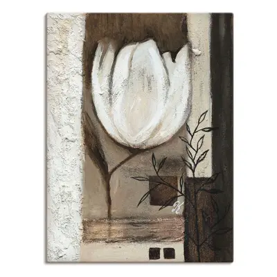 Artland Leinwandbild "Braune Tulpen II" Blumen 1 Stk. tlg. auf Holzrahmen gespannt