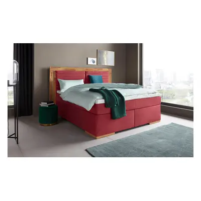 Home affaire Boxspringbett "Cup" mit LED-Beleuchtung, Massivholzrahmen und Topper, in 2 Härtegraden