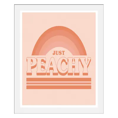 queence Bild "Just Peachy" Humor  Regenbogen  Schriftzug  Schriftzüge 1 Stk. tlg. gerahmt