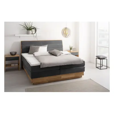 GOODproduct Boxspringbett "JENNA in verschiedenen Farben und Breiten erhältlich" LED-Beleuchtung, mit zertifizierten, recycelten