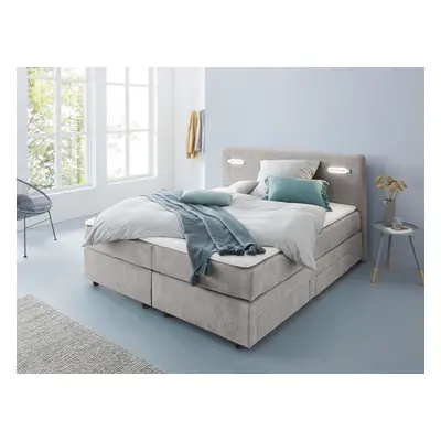 Home affaire Boxbett "Luan" Schubkästen, LED-Beleuchtung und Topper, in Breite 120 cm und 180 cm