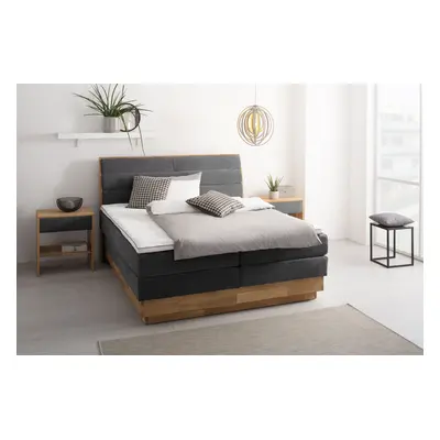 GOODproduct Boxspringbett "Jenna" ohne LED-Beleuchtung, mit zertifizierten, recycelten Bezugsstoffen