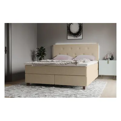 Home affaire Boxspringbett "Alenika" mit LED - Beleuchtung, mit Taschen-Federkernmatratze