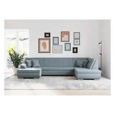 DOMO collection Wohnlandschaft "Treviso incl. Zierkissen, moderne Steppung, XXL: B/T/H: 364/201/83 cm" wahlweise mit Bettfunktio