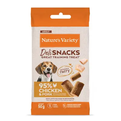 Nature's Variety Deli Snacks Adult - Sparpaket: Huhn & Lamm (36 x 50 g)