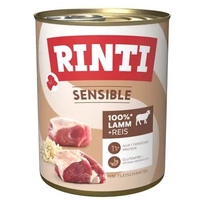 Sparpaket: RINTI Sensible 12 x 800 g - Lamm & Reis