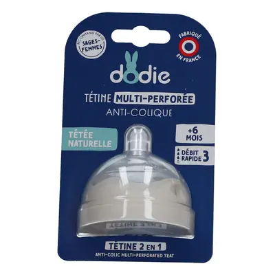 Dodie Multi-Perforierter Anti-Kolik Sauger Schneller Nahrungsfluss 3 +6M