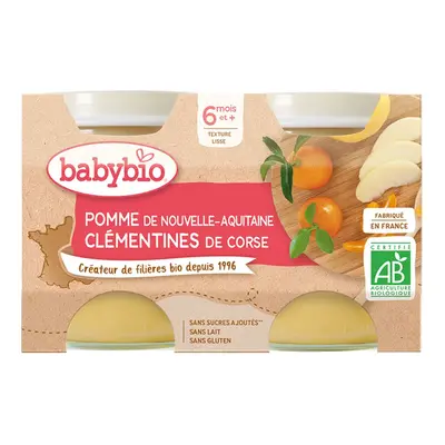 Babybio Pomme DE Nouvelle-Aquitaine Clémentines DE Corse ab 6 Monate
