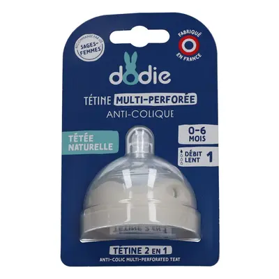 Dodie Multi-Perforierter Anti-Kolik Sauger Fluss 1 Langsam +0