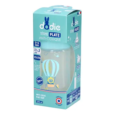 Dodie Anti-Kolik Flasche Himmel Flach Sauger 3 Geschwindigkeiten 0-6 Monate