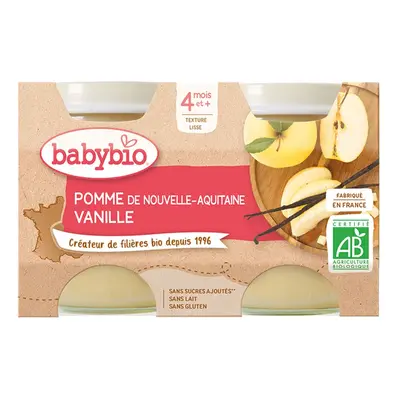 Babybio Pomme DE Nouvelle-Aquitaine Vanille ab 4 Monate
