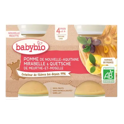 Babybio Gourdes Pommes de Nouvelle-Aquitaine, Mirabelle de Meurthe-et-Moselle