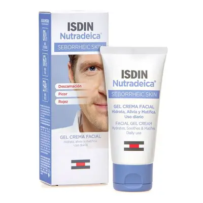 Isdin Nutradeica® Gel-Creme beruhigende Gesichtscreme gegen Juckreiz, Schuppung und Rötung speziell bei seborrhoischer Dermatiti