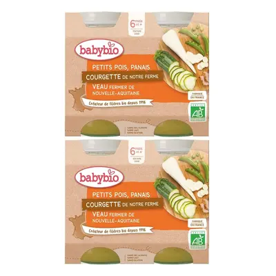 Babybio Kleine Erbsen Panais Kurgette VON Unserem Bauernhof Fermisches Kalb VON Nouvelle-Aquitaine ab 6 Monate