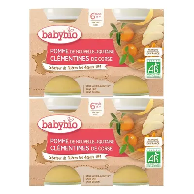 Babybio Pomme DE Nouvelle-Aquitaine Clémentines DE Corse ab 6 Monate