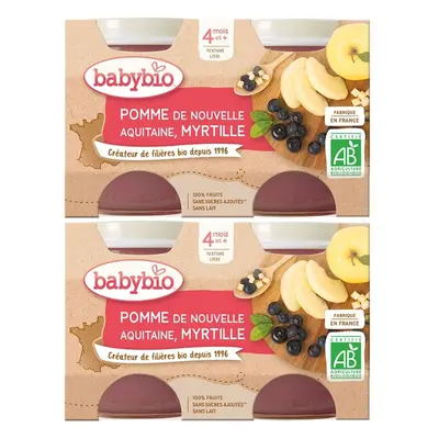 Babybio Pomme DE Nouvelle-Aquitaine & Myrtille ab 4 Monaten