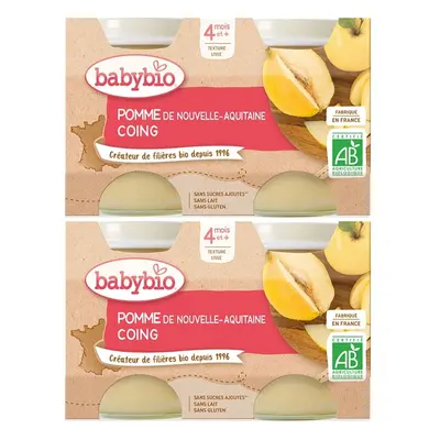 Babybio Pomme DE Nouvelle-Aquitaine Coing DE Provence ab 4 Monate
