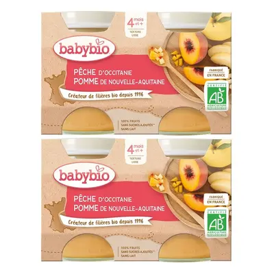 Babybio Pêche D'occitanie Pomme DE Nouvelle-Aquitaine ab 4 Monate