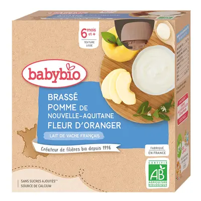 Babybio Brassé Pomme DE Nouvelle-Aquitaine Fleur D'oranger ab 6 Monate