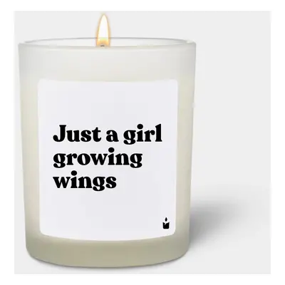 Duftkerze Weiss Woody Just a girl growing wings