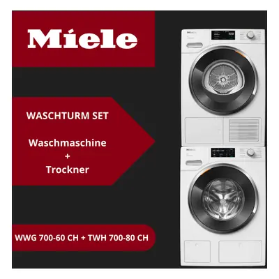 Miele Waschturm Set: WWG CH + TWH CH