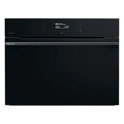 HISENSE Kompaktbackofen mit Mikrowellenfunktion BlackGlass HI8 BIM 406A8B Glasfront schwarz