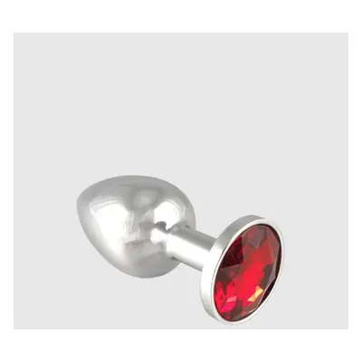 Rimba Kleiner Anal Plug aus Edelstahl, Rot - Amorana