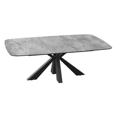 Ausziehbarer Designer Esstisch „Rio“ aus Keramik, Silver