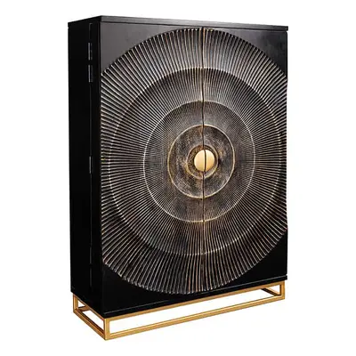 Massivholz Barschrank „Golden Sunset“ - 140 x 95 cm