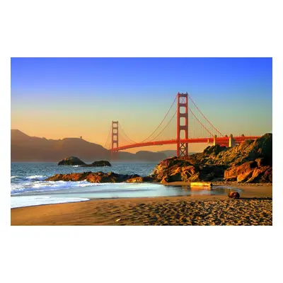 Acrylglasbild „Golden Gate“ x cm