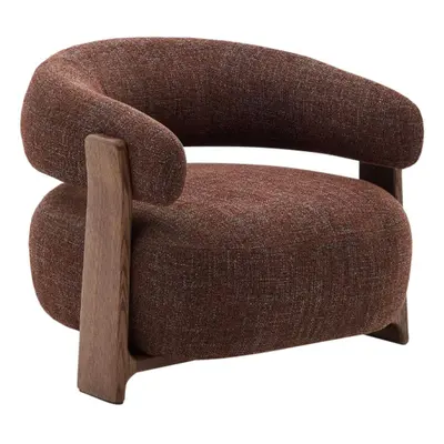 Massiver Design Sessel „Granyte“ - Nussbaum/Braun