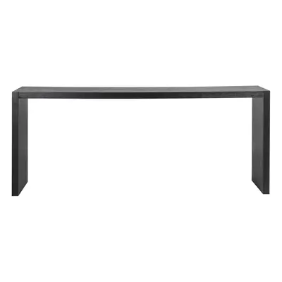 Grosser Design Konsolentisch „Oakura“ aus schwarz gebeizter Eiche, 200 x 80 cm