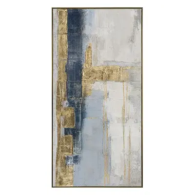 Handgemaltes, gerahmtes Bild „Goldene See“ 70.5 x 142.5 cm