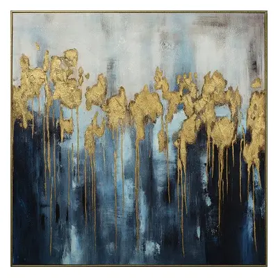 Handgemaltes, gerahmtes Bild „Golden Waves“ x cm