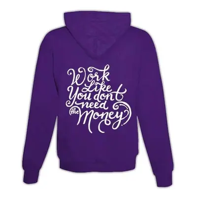 JoyLine Hoodie mit Zipper Work like you don't need money Unisex - Lila -