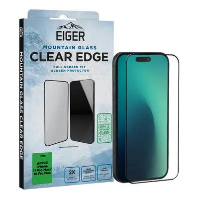 Eiger iPhone 17 Pro Max/16 Pro Max Clear Edge Display-Schutzglas (Full Screen Fit)