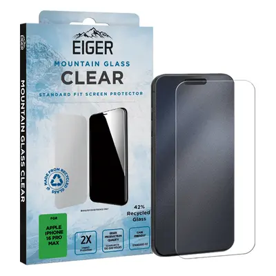 Eiger iPhone 16 Pro Max Clear Display-Schutzglas (Standard Fit)