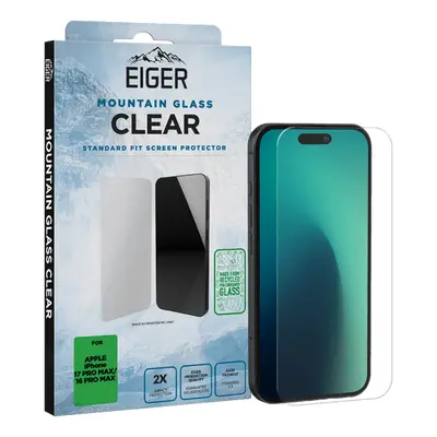 Eiger iPhone 17 Pro Max/16 Pro Max Clear Display-Schutzglas (Standard Fit)