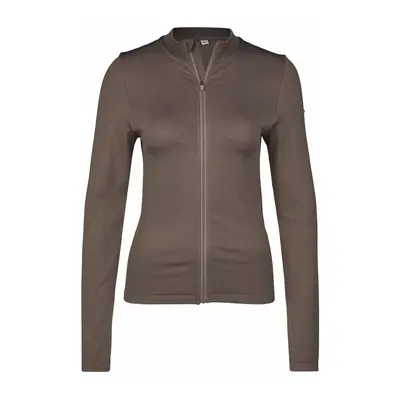 Eskadron Trainigsshirt Zip Seamless Damen - Smoke Taupe -  Farbe: Smoke Taupe, Grösse: XS