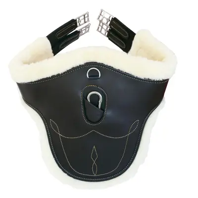 Kentucky Lammfell Stollengurt - schwarz Farbe: Schwarz, Sattelgurtlänge: 125 cm