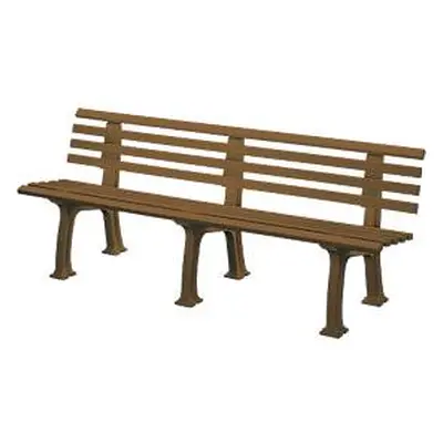 Gartenbank, 4-Sitzer, L 2000 mm, braun