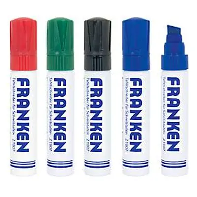 Franken Boardmarker Jumbo Z1909, nachfüllbar, 4 Stück, farblich sortiert, Strichstärke 4 - 12 mm