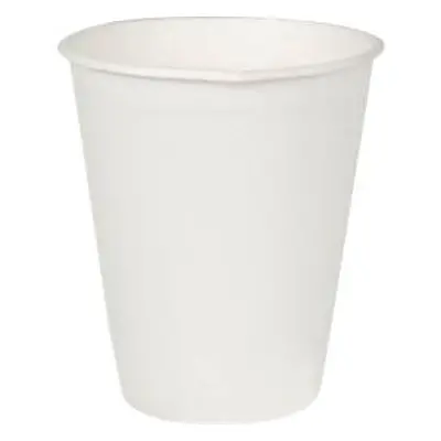 Einweg-Trinkbecher, mikrowellengeeignetes Zuckerrohr, Volumen 200 ml, L 91 x ø 80 mm, 40 Stück, weiss