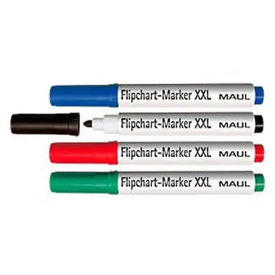 MAUL Flipchart-Marker Jumbo, farbsortiert, 4er-Set, Rundspitze