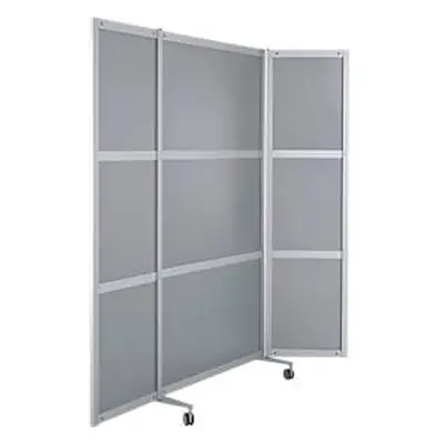 Mobile Stellwand, Dekor silber