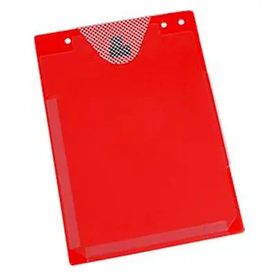 EICHNER Auftragstasche Jumbo, DIN A4, Dehnfalte, Klettverschluss, Schlüsselfach, rot, 10 Stück