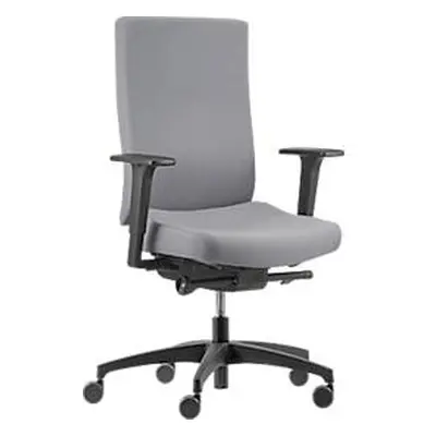 Bandscheibenstuhl Dauphin @Just evo operator AJ 4872, mit Armlehnen, Synchronmechanik, Polsterrückenlehne, Bandscheibensitz, pla