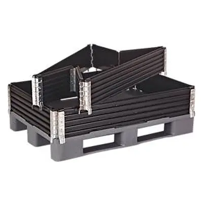 Paletten-Aufsatzrahmen, 4 Scharniere, 4 Stück, 800 x 1200 x 200 mm