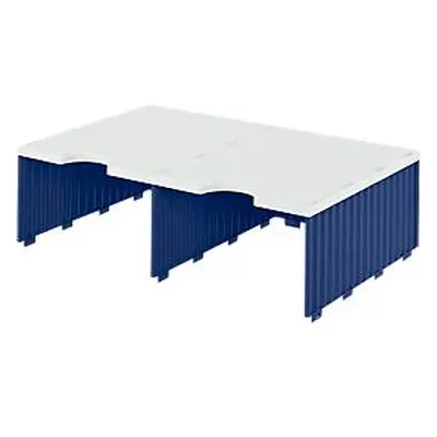 Styro® Sortierstation styrodoc Jumbo, DIN C4, 1 Etage/2-reihig/2 Fächer, blau